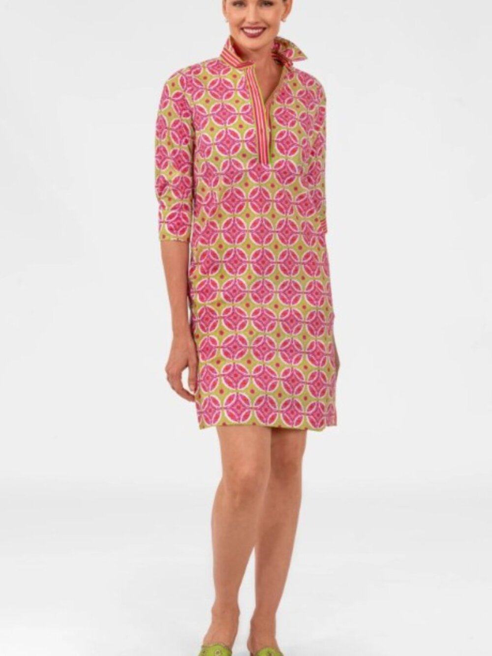 Gretchen Scott Shirt Tail Dress 2.0 Pink/Lime